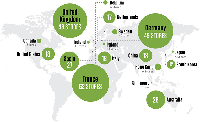 Global Retail store map