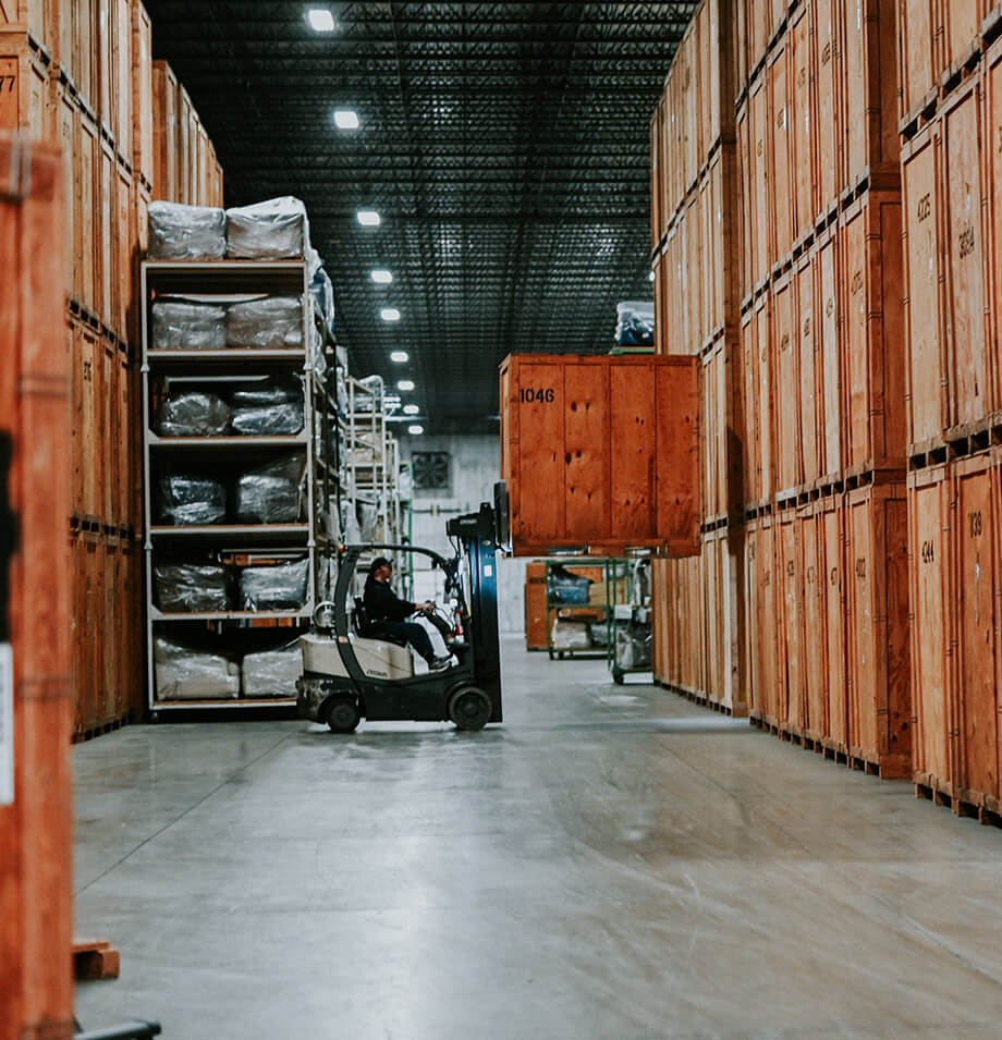 Moving facility forklift driver